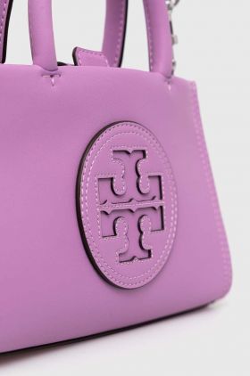 Tory Burch poseta Ella Bio Mini Tote- Bright Amethyst culoarea violet