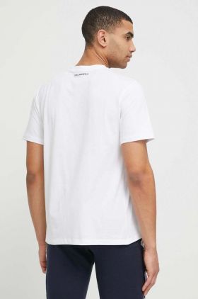 Karl Lagerfeld tricou din bumbac culoarea alb, modelator