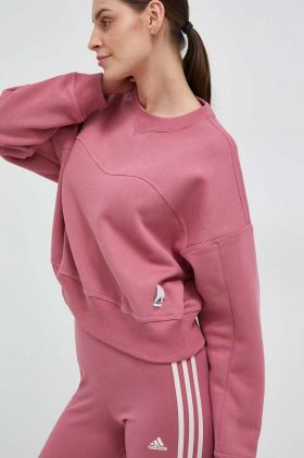 adidas bluza femei, culoarea roz, neted