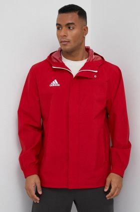 adidas Performance windbreaker Entrada 22 culoarea roșu, de tranzie IK4009