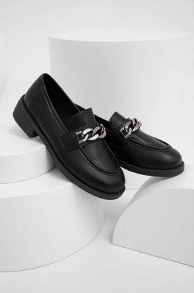 Answear Lab mocasini x colecția limitată SISTERHOOD femei, culoarea negru, cu toc plat