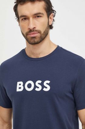 BOSS tricou de plajă culoarea negru, cu model 50491706