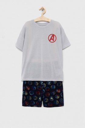 GAP pijama copii x Marvel culoarea gri, modelator