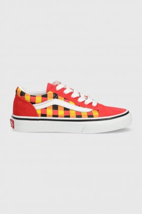 Vans tenisi copii UY Old Skool GLOW MULTI culoarea rosu