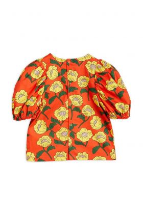 Mini Rodini bluza de bumbac pentru copii culoarea portocaliu, modelator