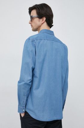 BOSS camasa jeans barbati, cu guler clasic, regular