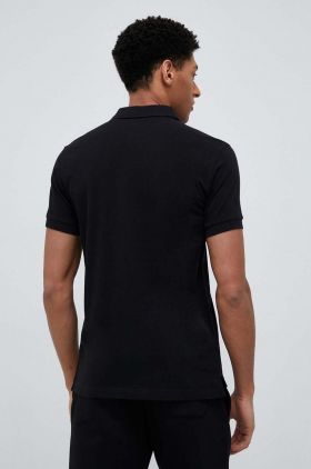 Peak Performance polo de bumbac culoarea negru, cu imprimeu