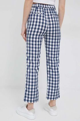 Pepe Jeans pantaloni Bel femei, culoarea albastru marin, drept, high waist