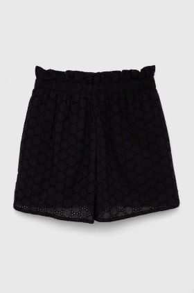 Birba&Trybeyond pantaloni scurți din bumbac pentru copii culoarea negru, neted