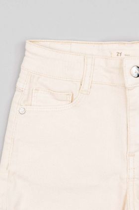 zippy pantaloni scurti copii culoarea alb, neted