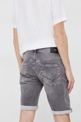 Pepe Jeans pantaloni scurti jeans Jack barbati, culoarea gri