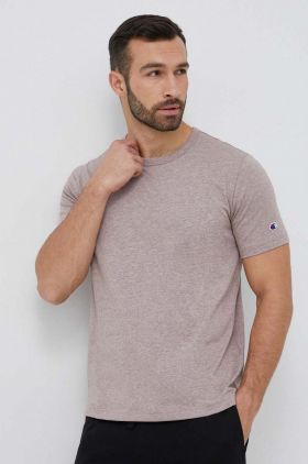 Champion tricou culoarea maro, melanj