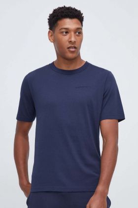 Peak Performance tricou din bumbac culoarea albastru marin, neted