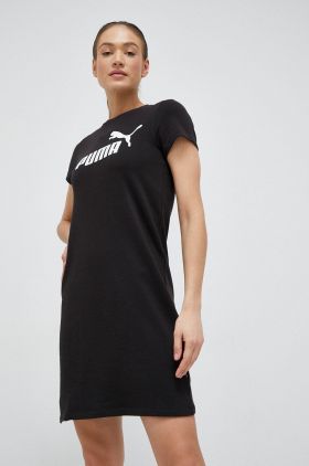 Puma rochie culoarea negru, mini, drept