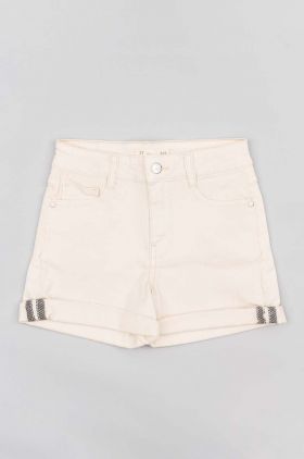 zippy pantaloni scurti copii culoarea alb, neted