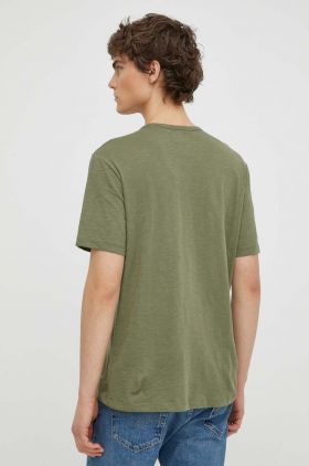 Marc O'Polo tricou din bumbac culoarea verde, neted