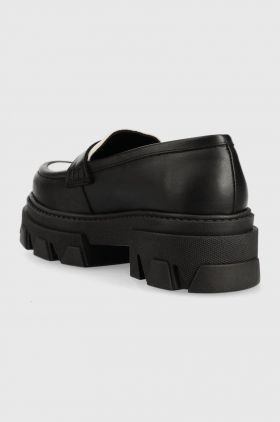 Alohas mocasini de piele Trailblazer femei, culoarea negru, cu platforma, S00331.25