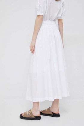 Dkny fusta culoarea alb, maxi, evazati