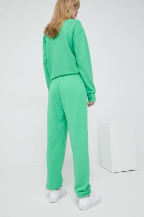 Juicy Couture pantaloni de trening culoarea verde, neted