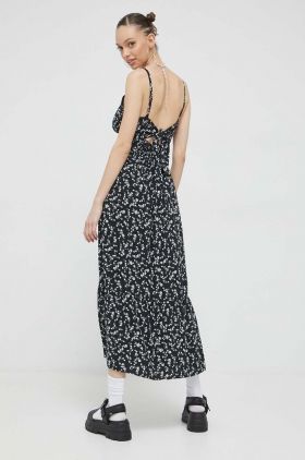 Hollister Co. rochie culoarea negru, midi, drept