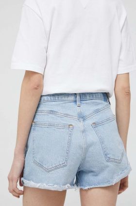 Abercrombie & Fitch pantaloni scurti jeans femei, neted, high waist