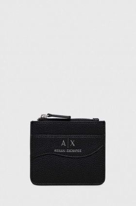 Armani Exchange portofel femei, culoarea negru