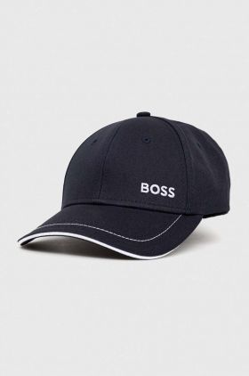 BOSS șapcă de baseball din bumbac GREEN culoarea bleumarin, uni 50492716