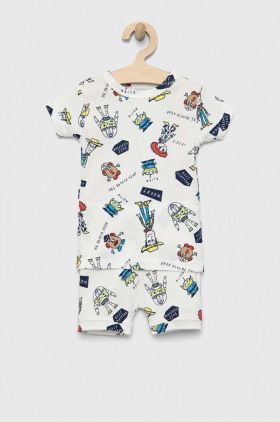 GAP pijamale de bumbac pentru copii x Pixar culoarea alb, modelator