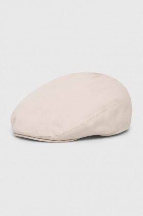 Kangol bască din bumbac culoarea bej, bumbac K4274HT.KH262-KH262