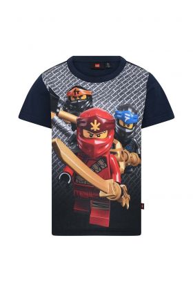 Lego tricou copii culoarea albastru marin, cu imprimeu