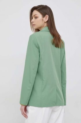 United Colors of Benetton sacou culoarea verde, un singur rand de nasturi, neted