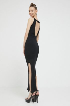 HUGO rochie culoarea negru, maxi, mulata