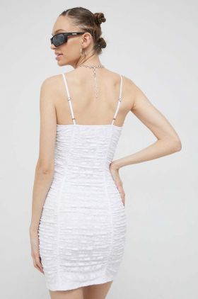 Hollister Co. rochie culoarea alb, mini, mulata