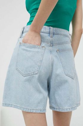 Abercrombie & Fitch pantaloni scurti jeans femei, neted, high waist