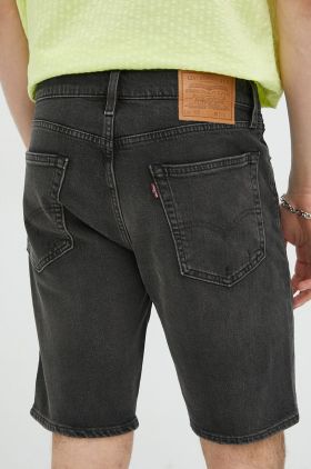 Levi's pantaloni scurti jeans barbati, culoarea negru