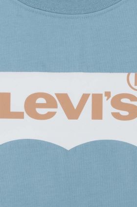 Levi's tricou de bumbac pentru copii culoarea turcoaz, cu imprimeu