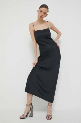 Abercrombie & Fitch rochie culoarea negru, maxi, mulata