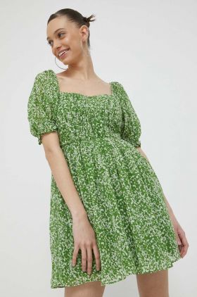 Abercrombie & Fitch rochie culoarea verde, mini, evazati