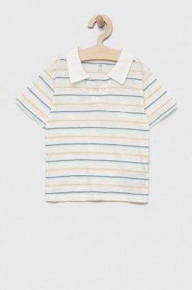 GAP tricou polo copii culoarea alb, modelator