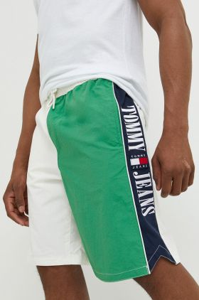 Tommy Jeans pantaloni scurti barbati, culoarea verde