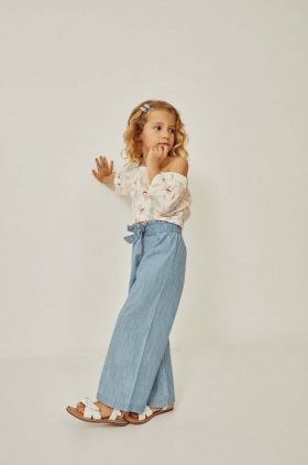 zippy pantaloni de bumbac pentru copii neted