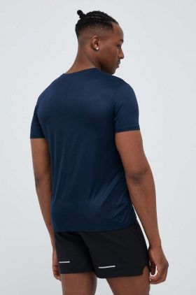 Asics tricou de alergare Core culoarea albastru marin, neted