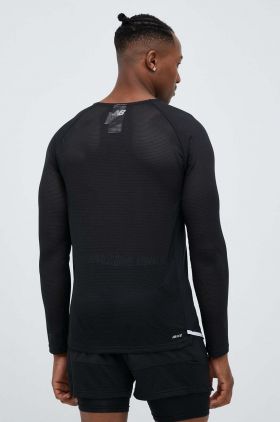 New Balance longsleeve pentru alergare Accelerate Pacer culoarea negru, cu imprimeu