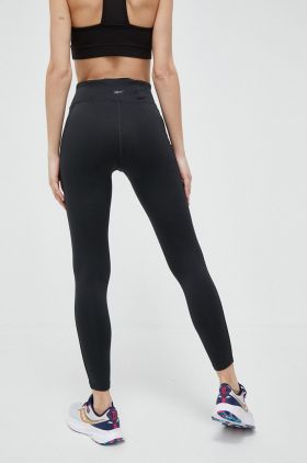 Reebok leggins de antrenament Workout Ready culoarea negru, neted