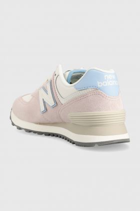 New Balance sneakers WL574QC culoarea roz