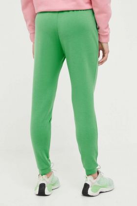 4F pantaloni de trening culoarea verde, neted