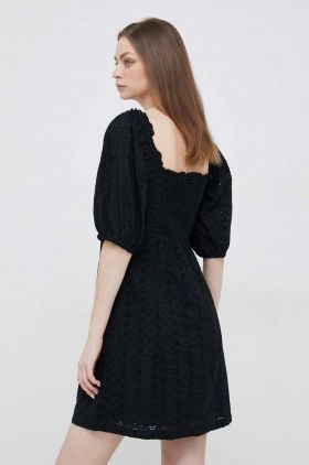 GAP rochie din bumbac culoarea negru, mini, drept