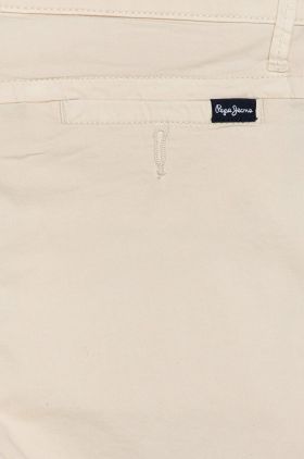 Pepe Jeans pantaloni scurti copii culoarea bej, talie reglabila