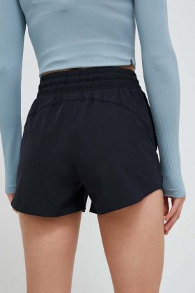 Under Armour pantaloni scurți de antrenament Flex culoarea negru, neted, high waist