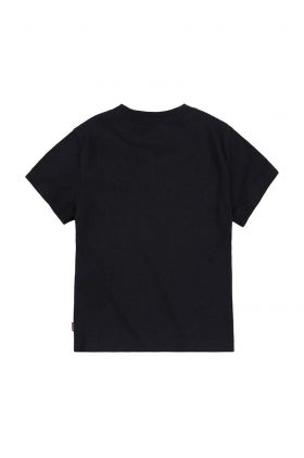 Levi's tricou de bumbac pentru copii culoarea negru, cu imprimeu